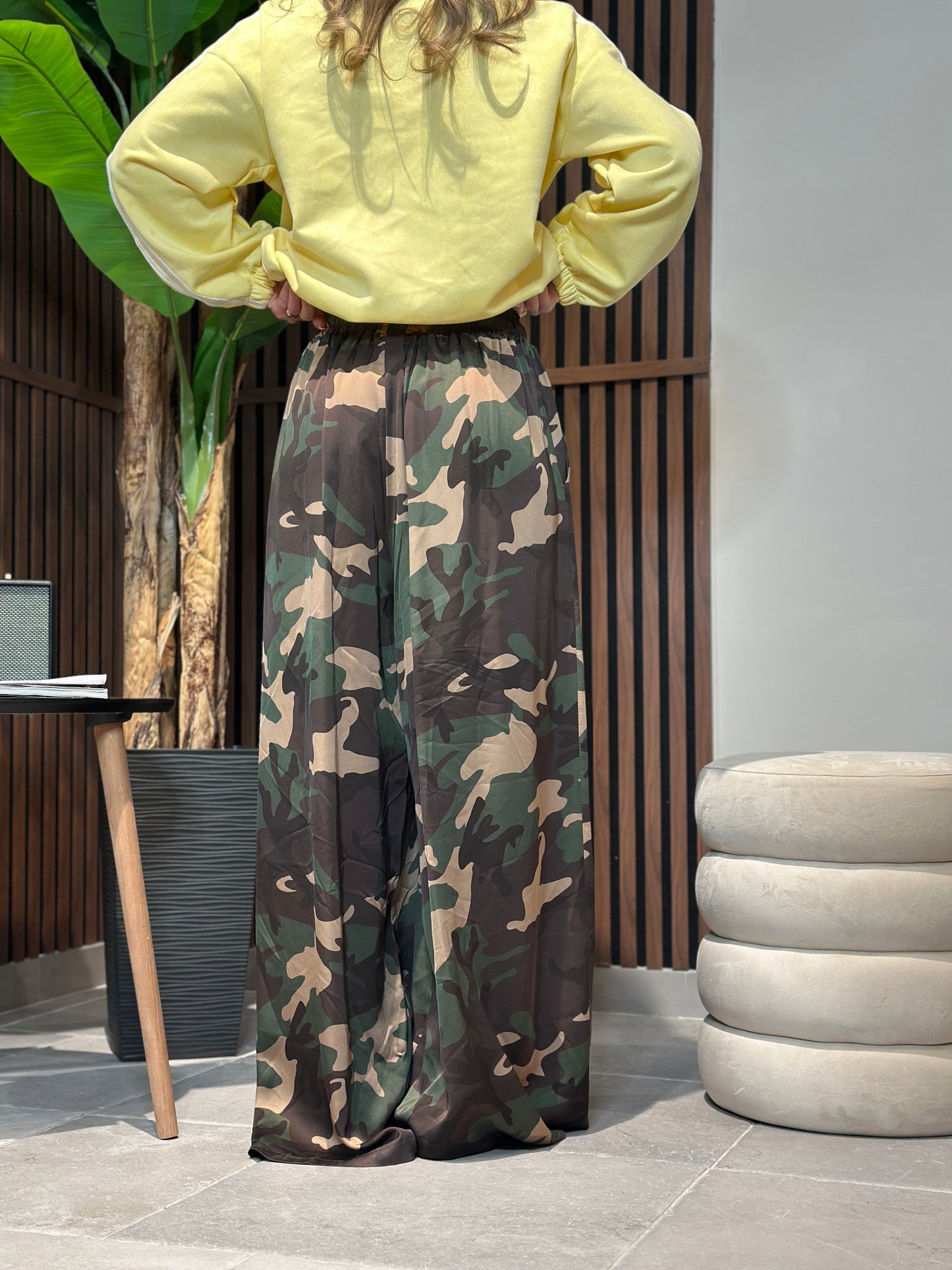 panta palazzo camouflage