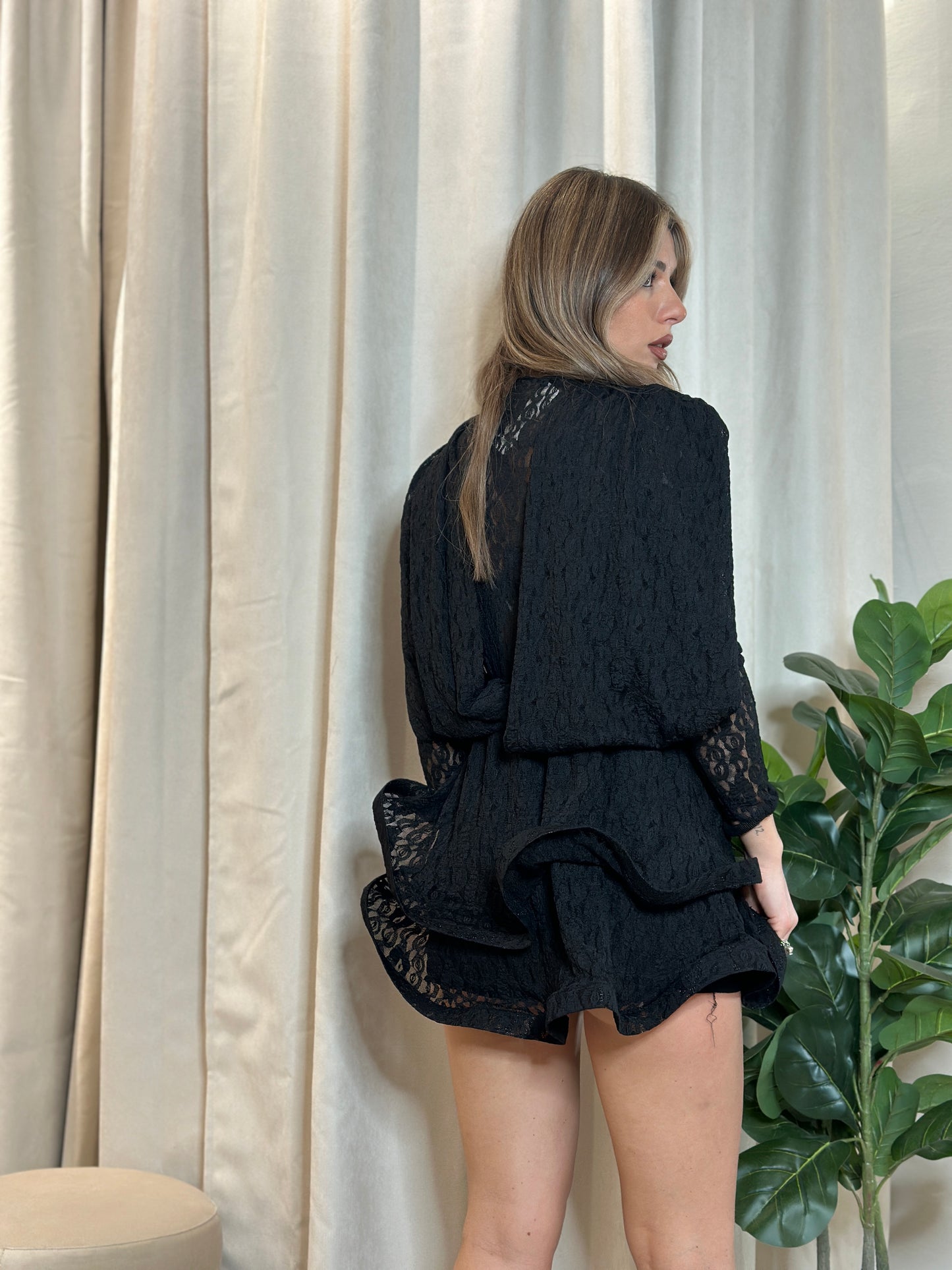 mini dress aura in pizzo