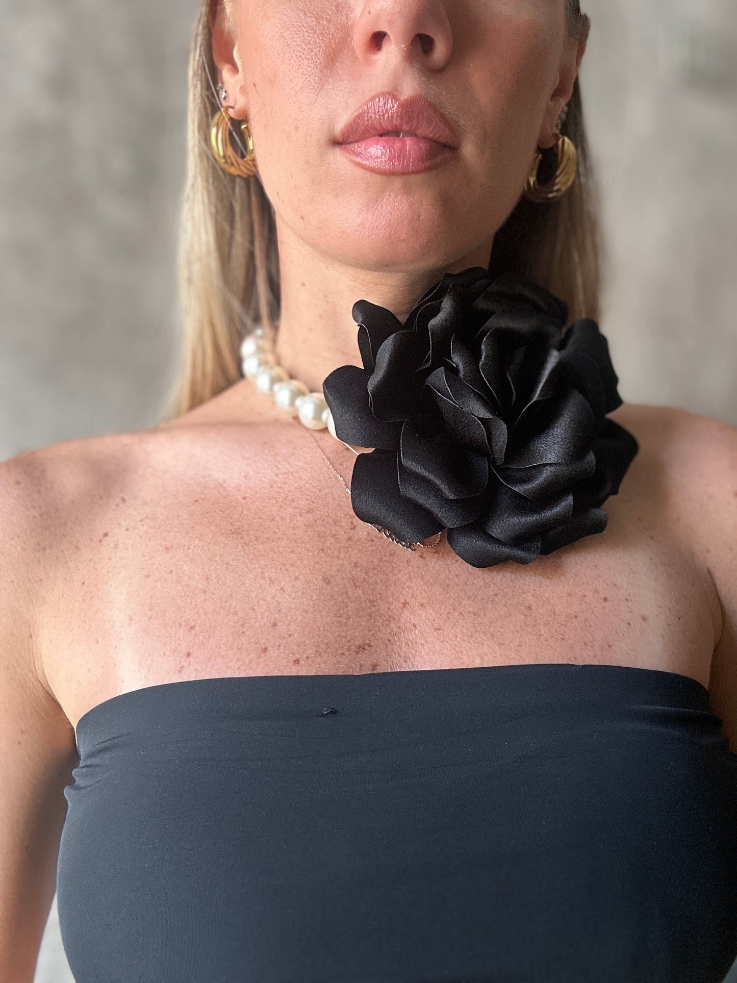 collana maxi rosa