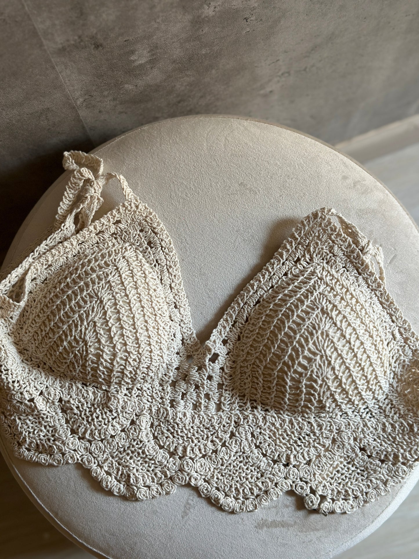 reggiseno macramè