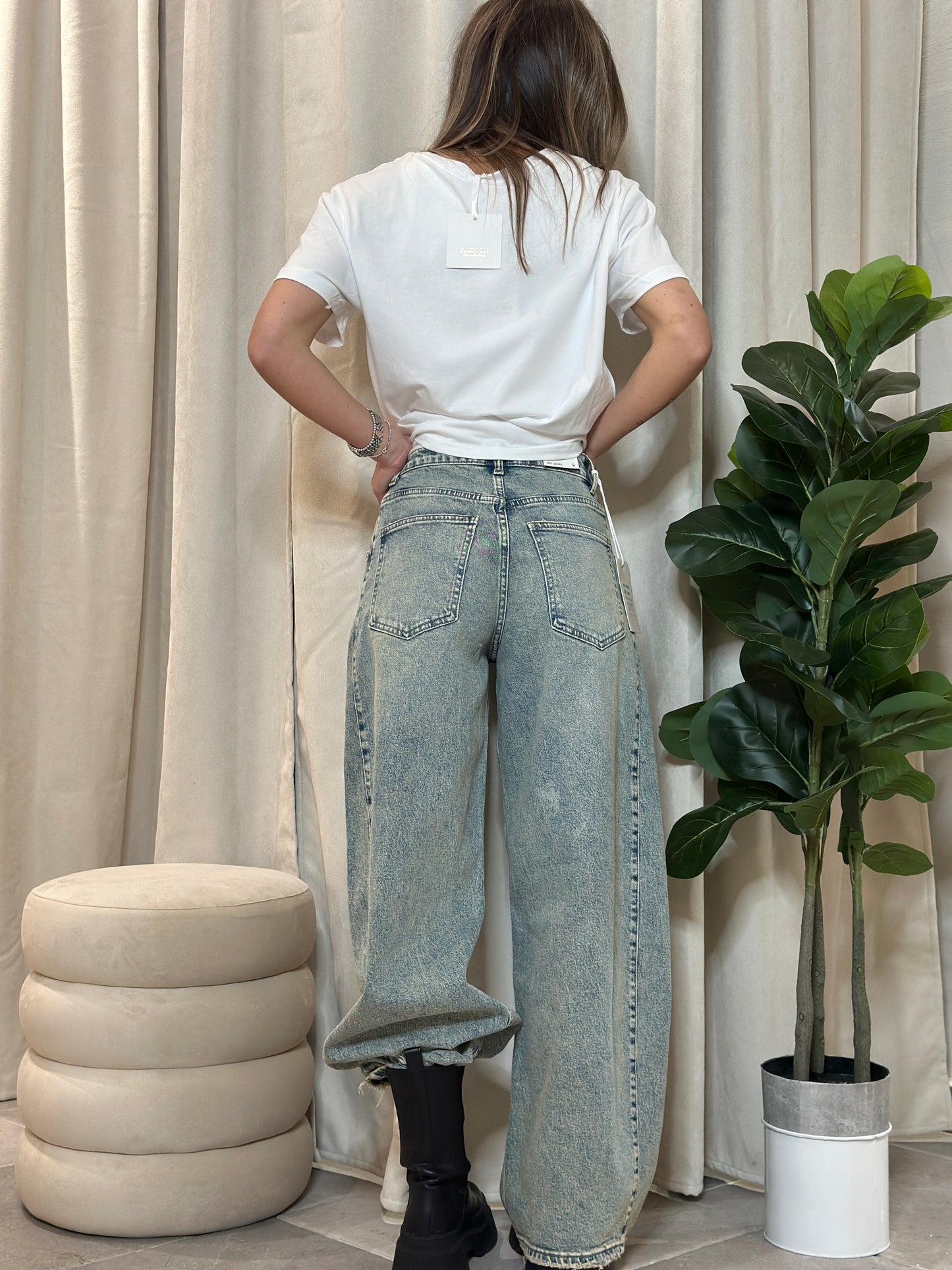 jeans balloon slavato