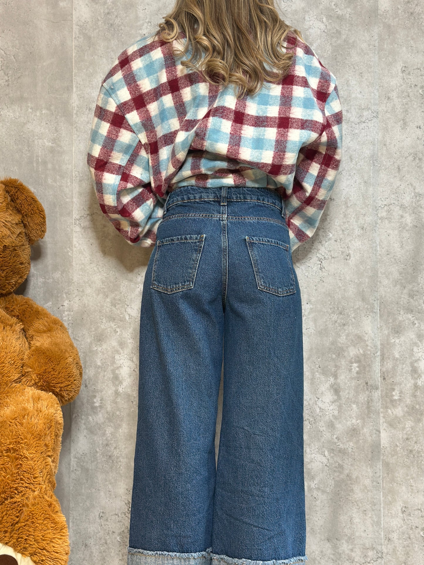 jeans maxi piega