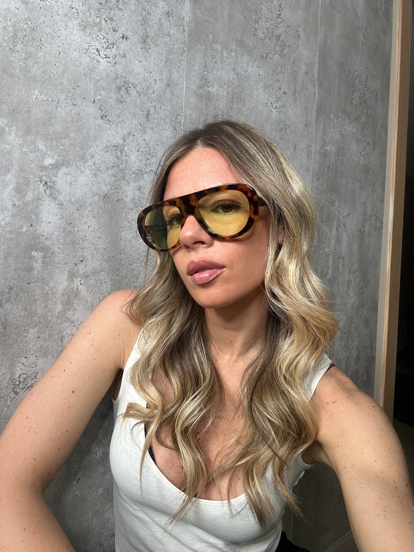 sunglasses maculato giallo
