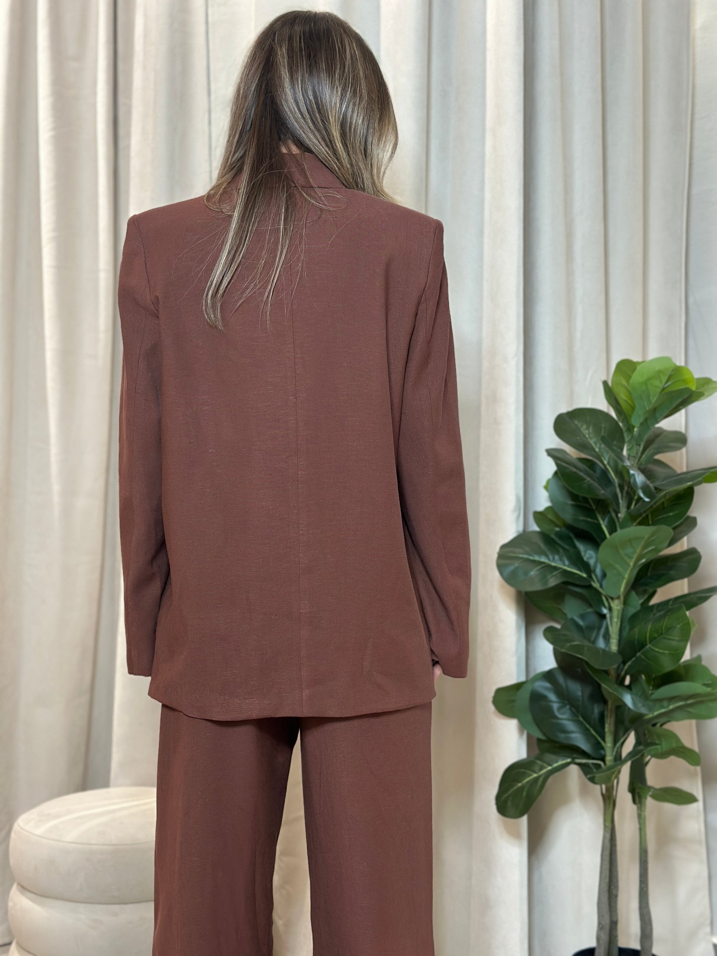 tailleur lino palme