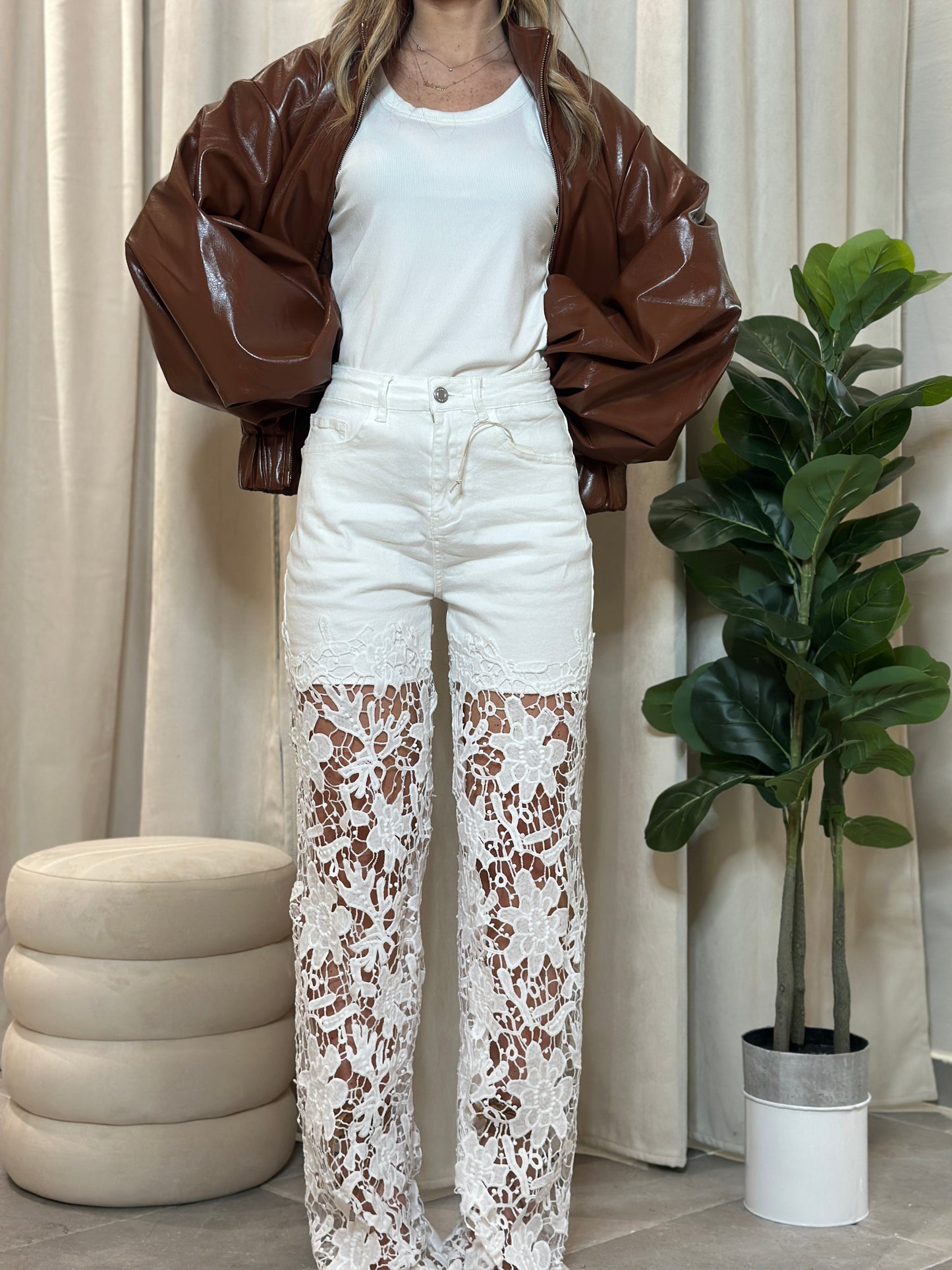 jeans denim pizzo