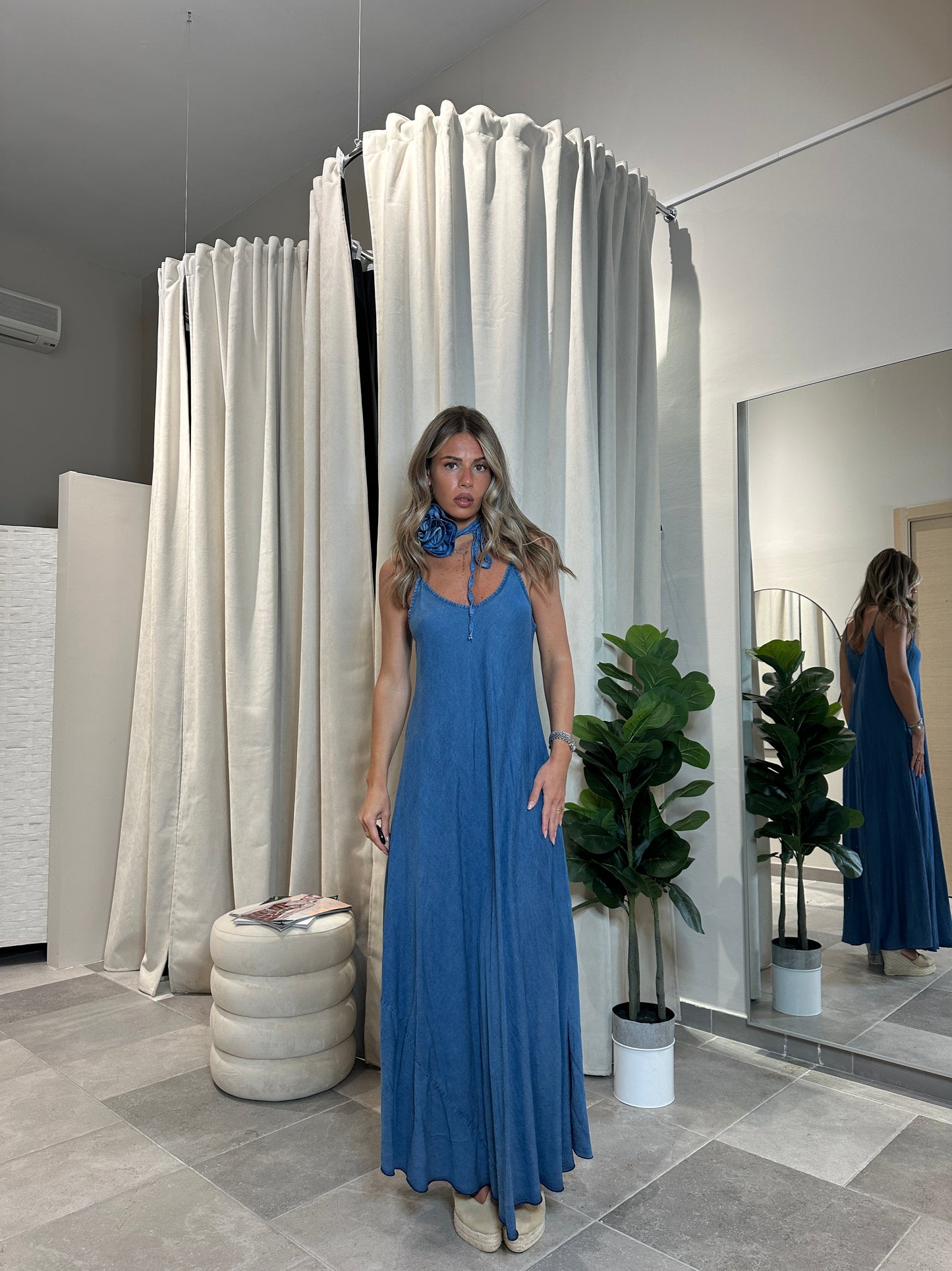 long dress denim