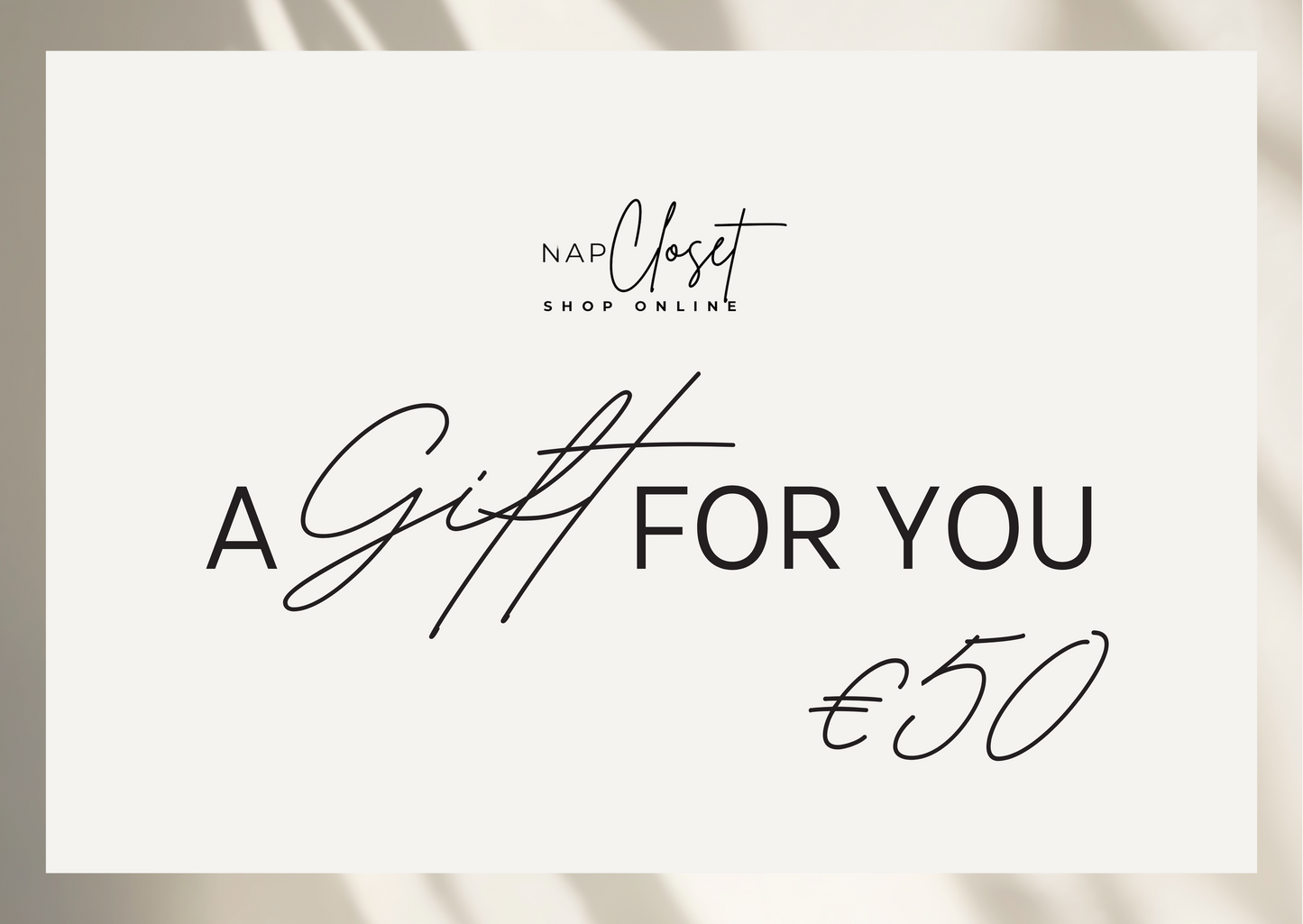 gift card by napcloset