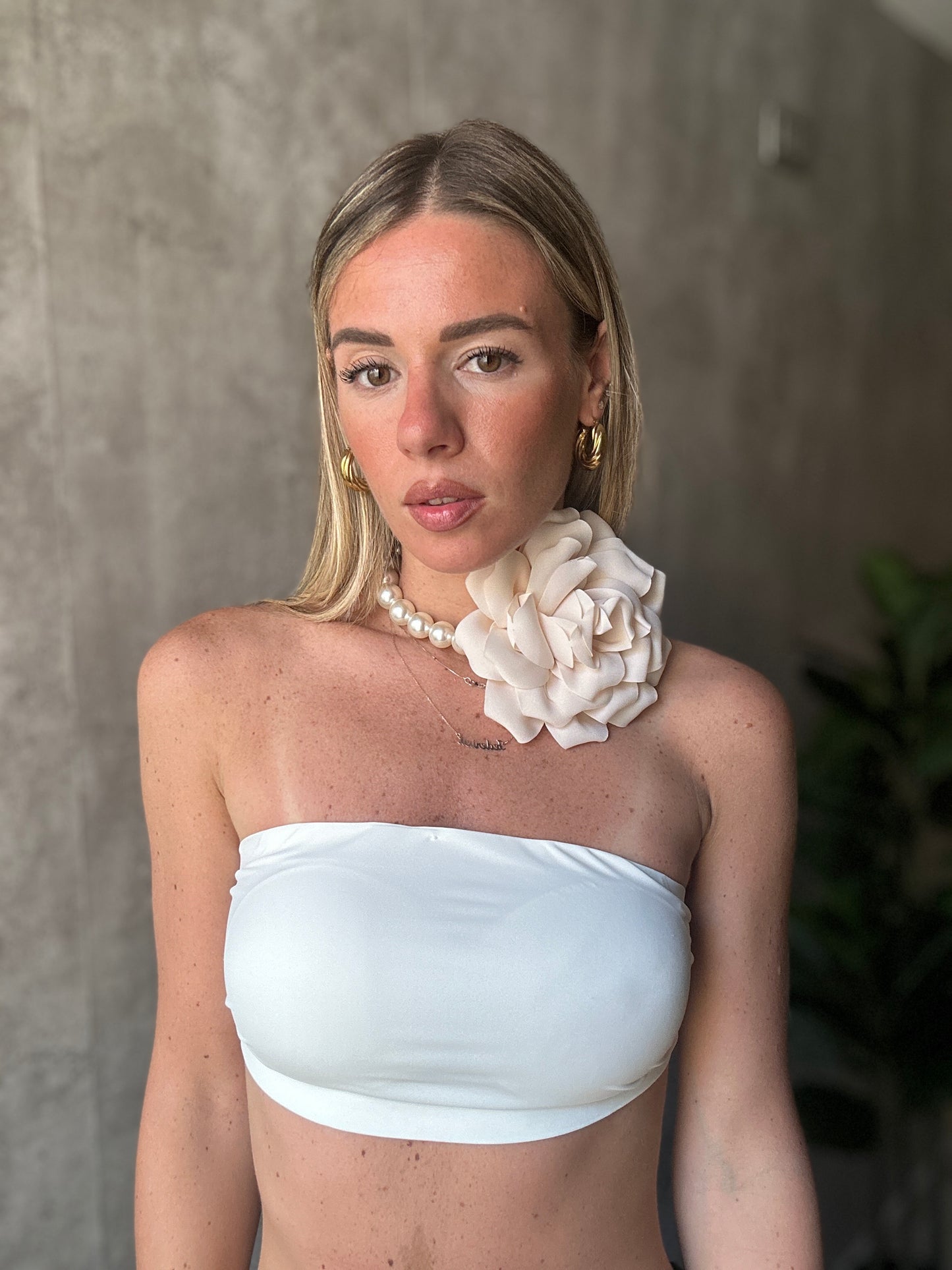 collana maxi rosa