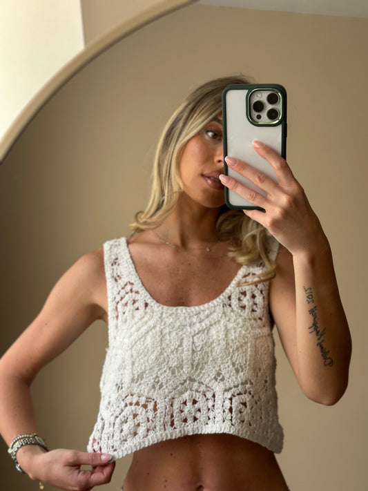 Crop top Macramè