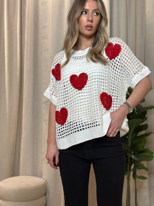 Maglio Crochet Cuori