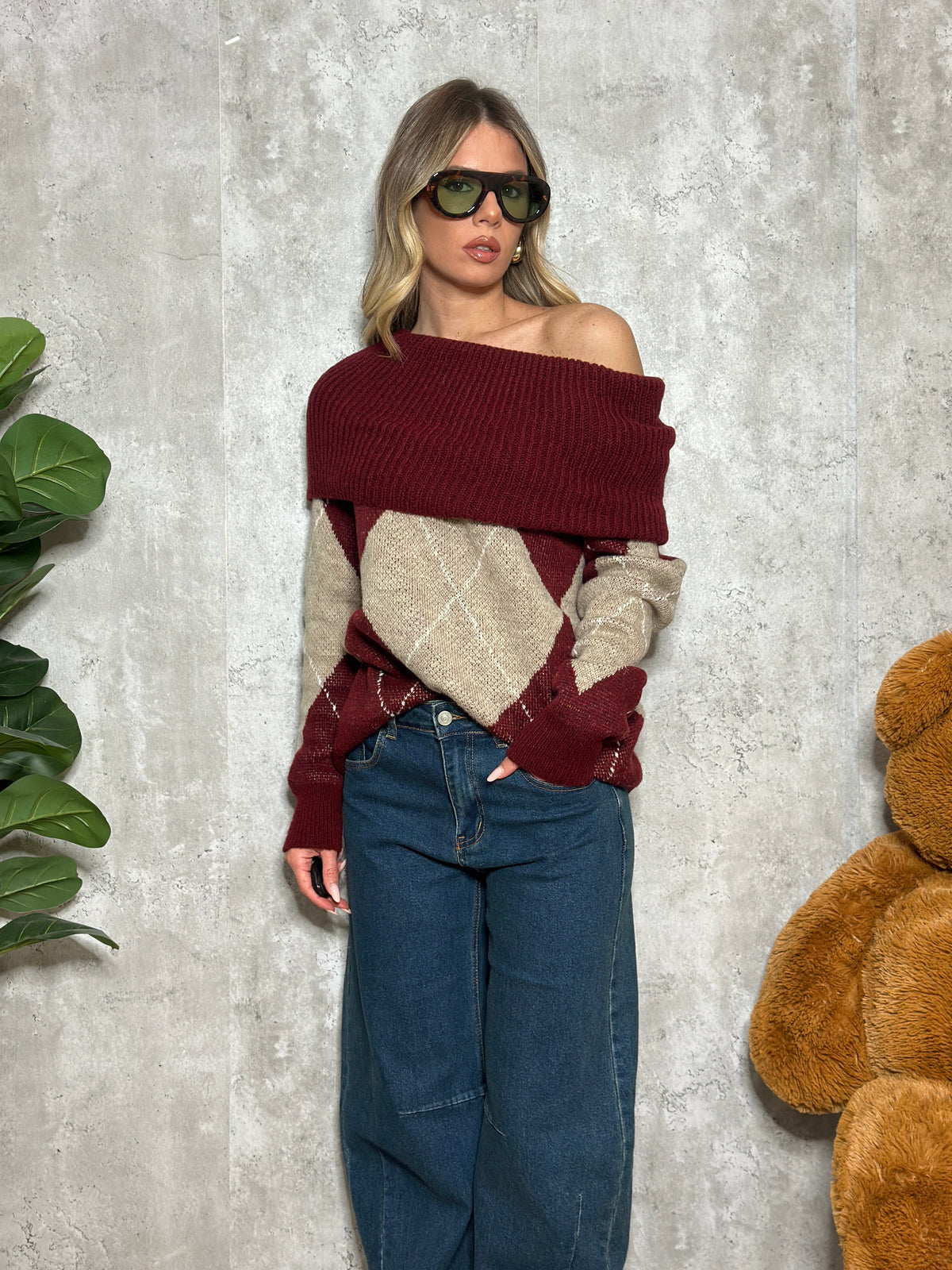 sweater barca a quadri