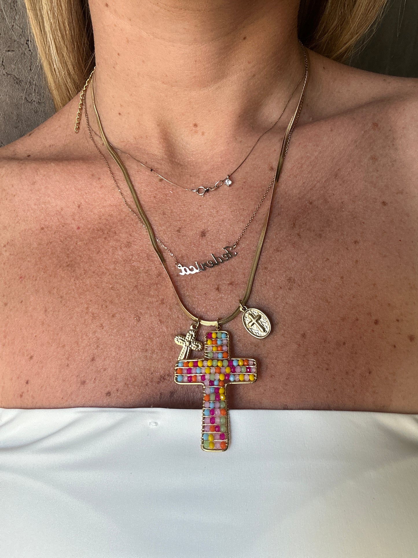 collana maxi croce
