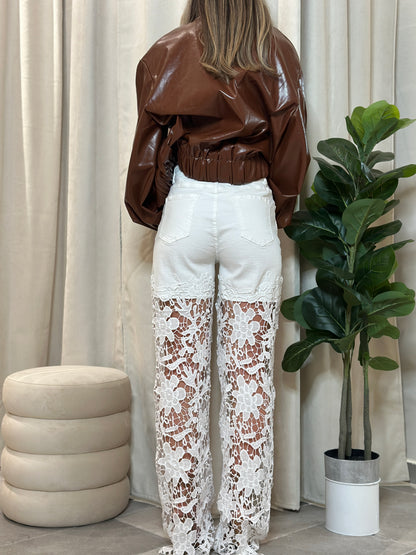 Jeans Denim Pizzo