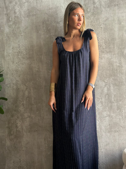 Dress Fiocco Gessato