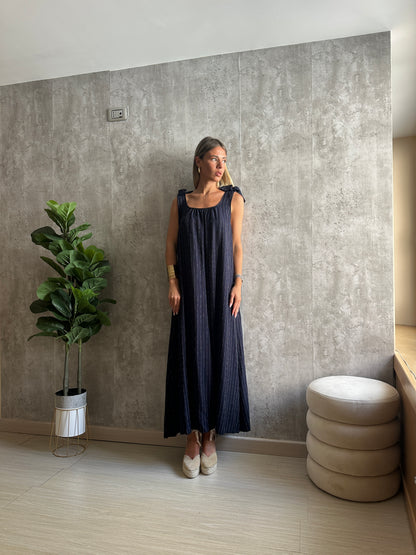 Dress Fiocco Gessato
