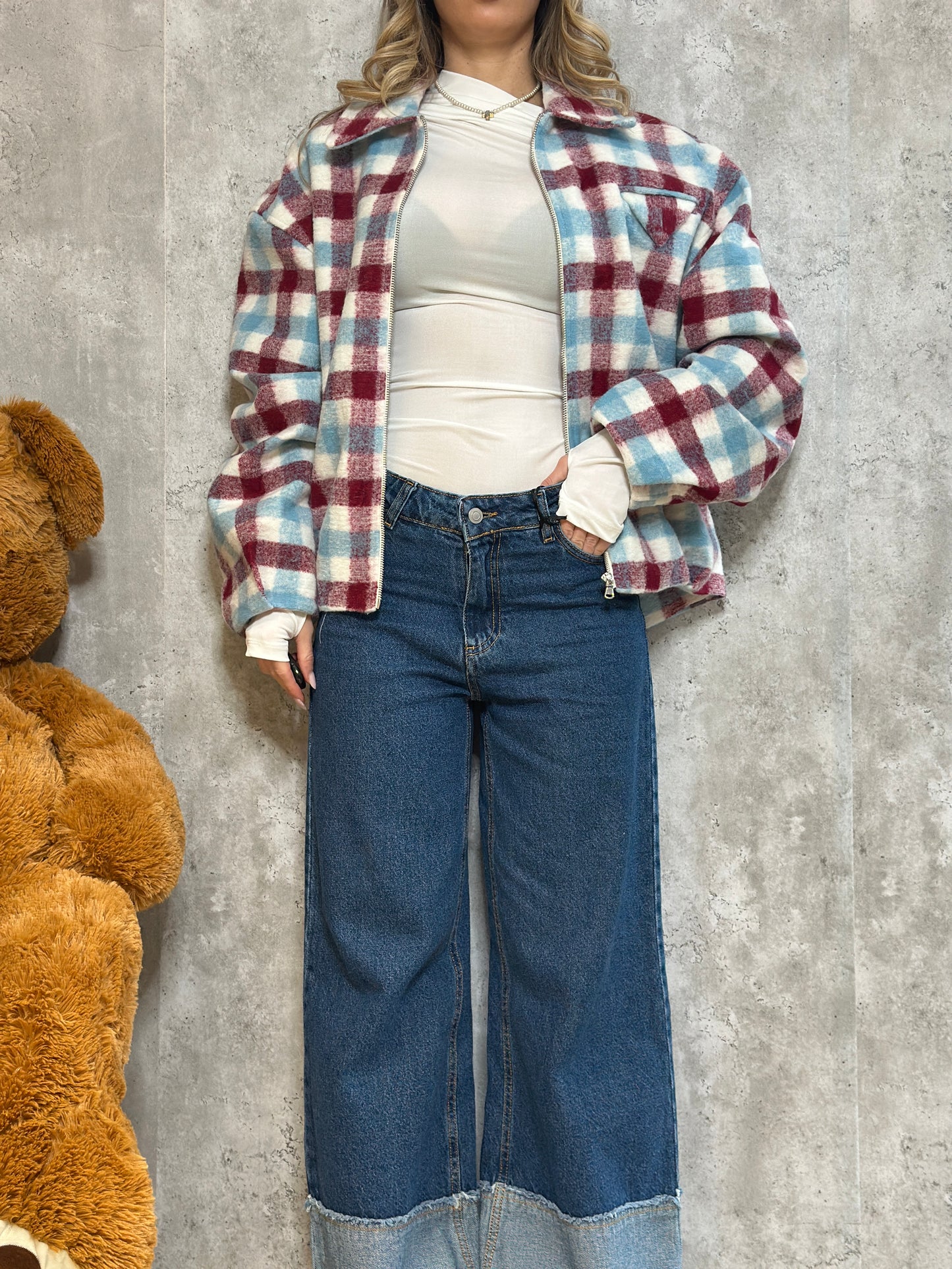 jeans maxi piega