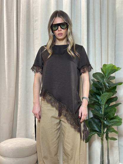 T-shirt lingerie Asimettrica