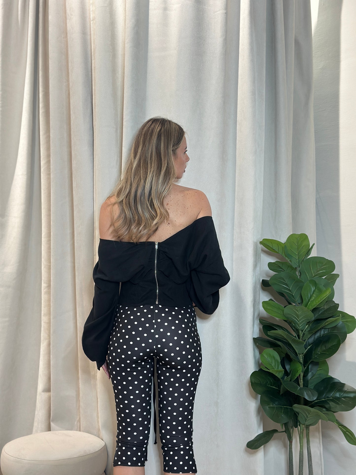 blusa top black