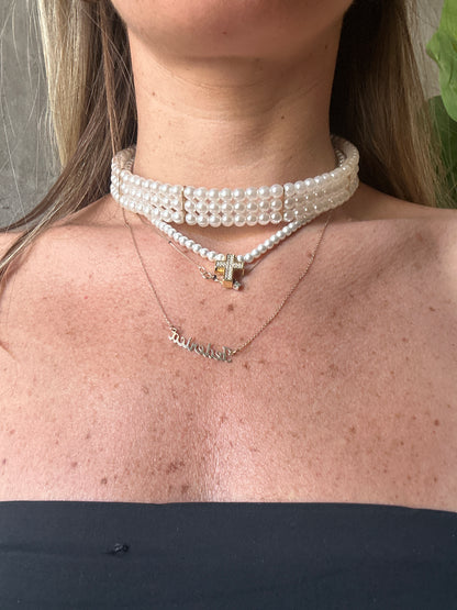 Choker perle 3 fili