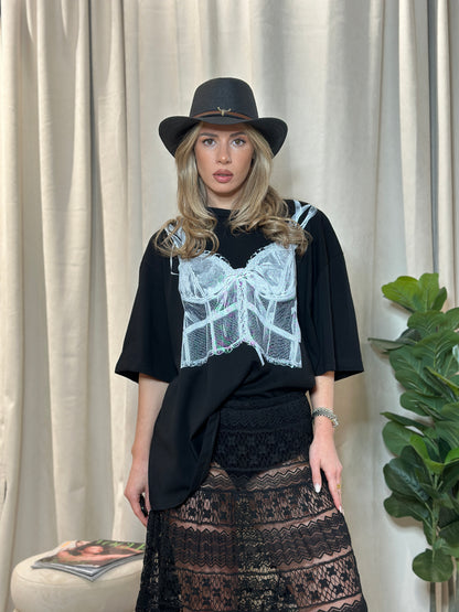 Maxi T-shirt Corsetto