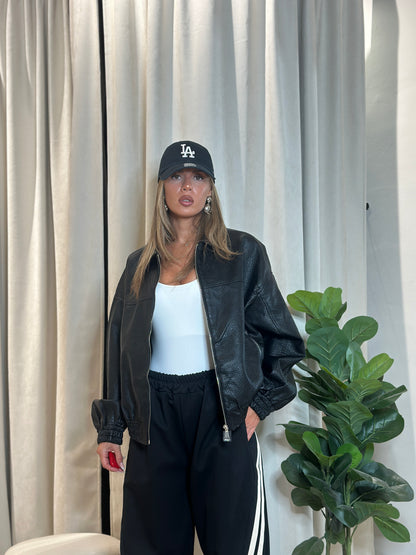 Bomber Ecopelle Black