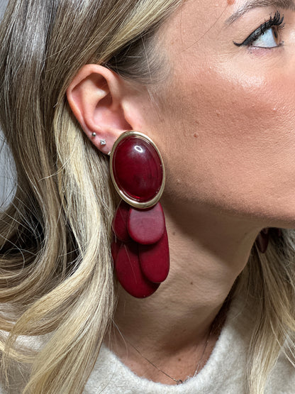 Earrings Bordeaux