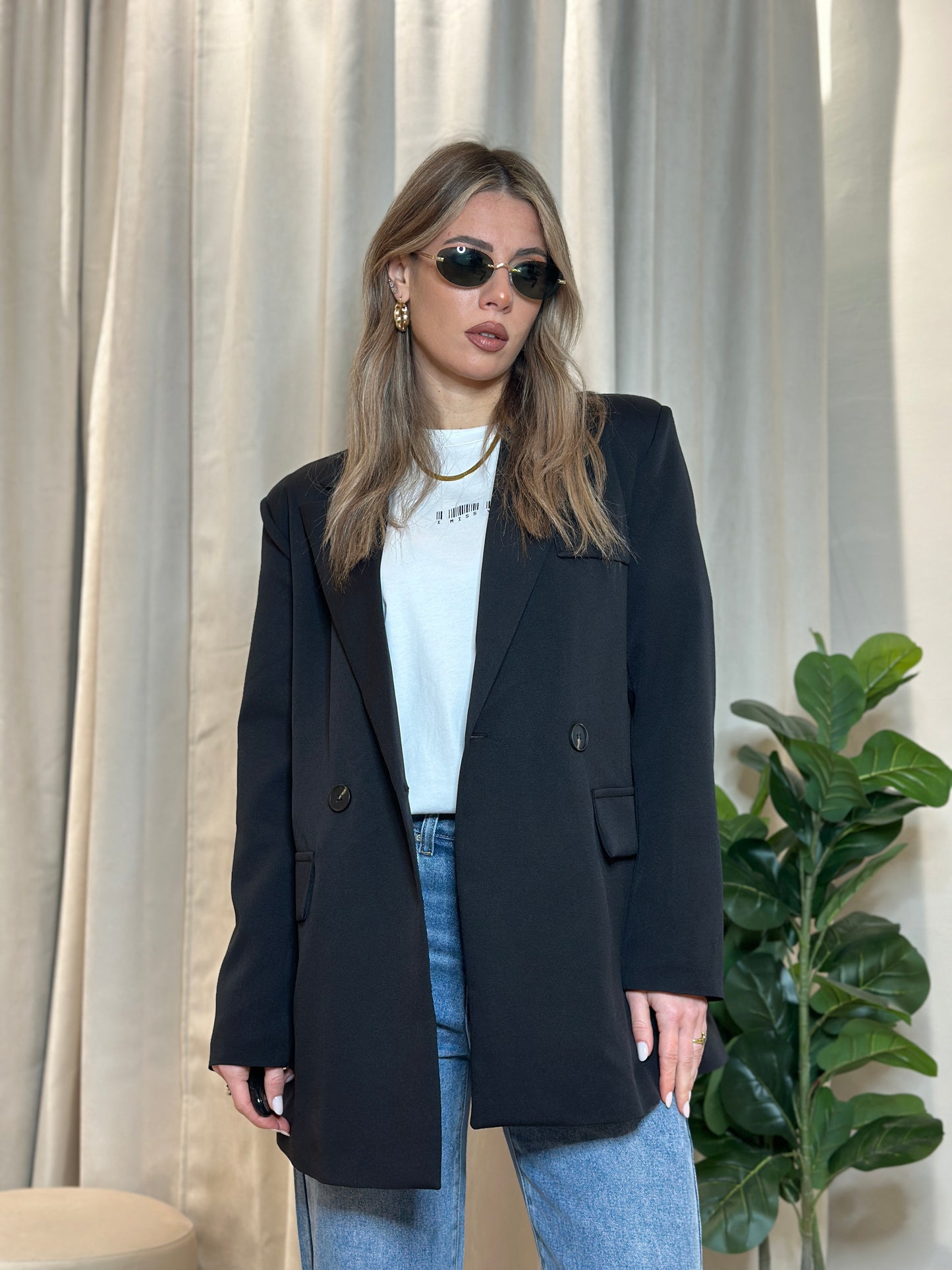 blazer basic black