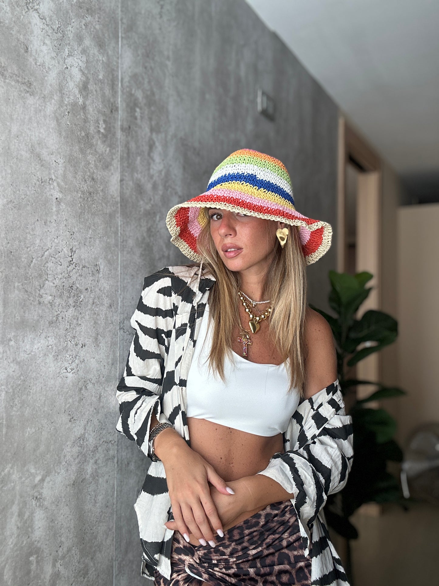 cappello multicolor