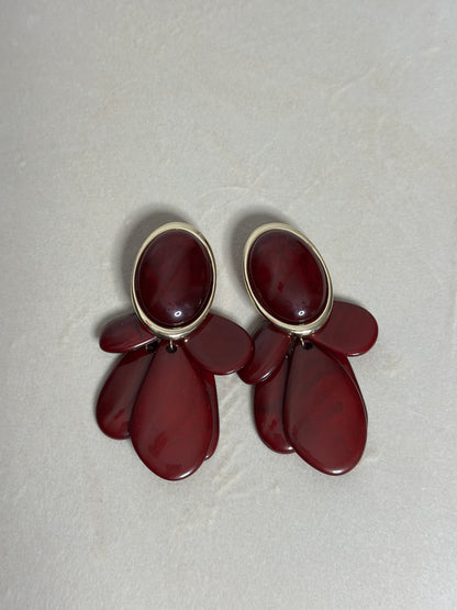 Earrings Bordeaux
