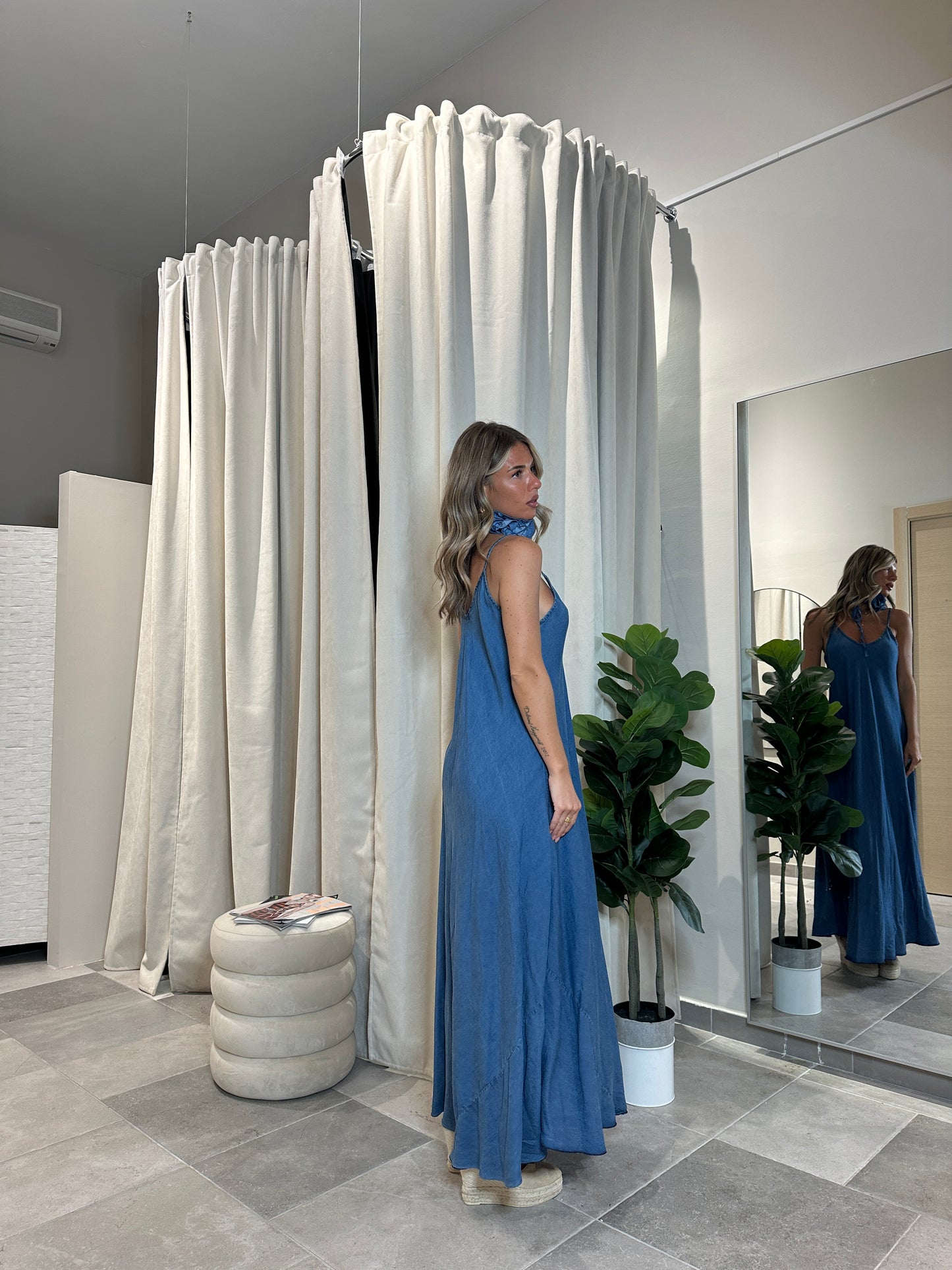 long dress denim