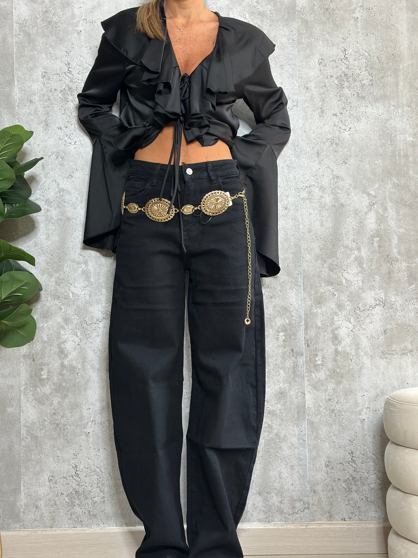 jeans balloon black
