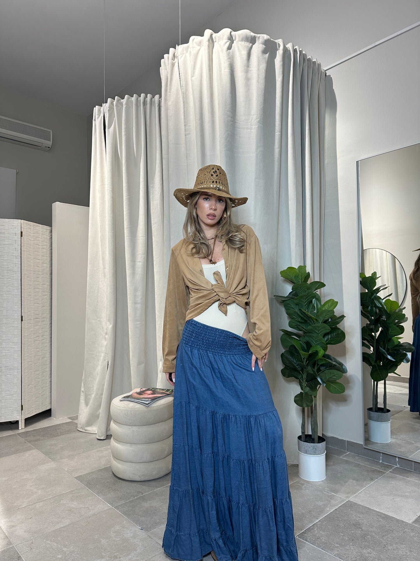 maxi skirt jeans