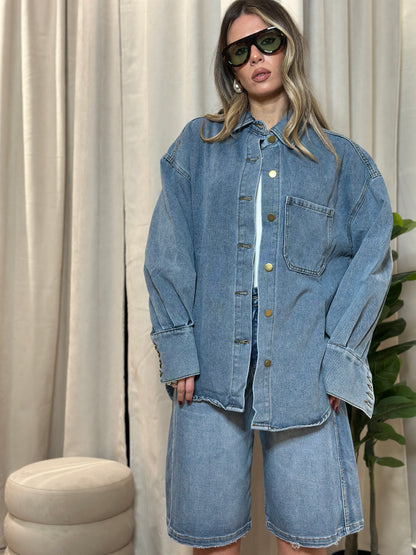 Maxi camicione Denim