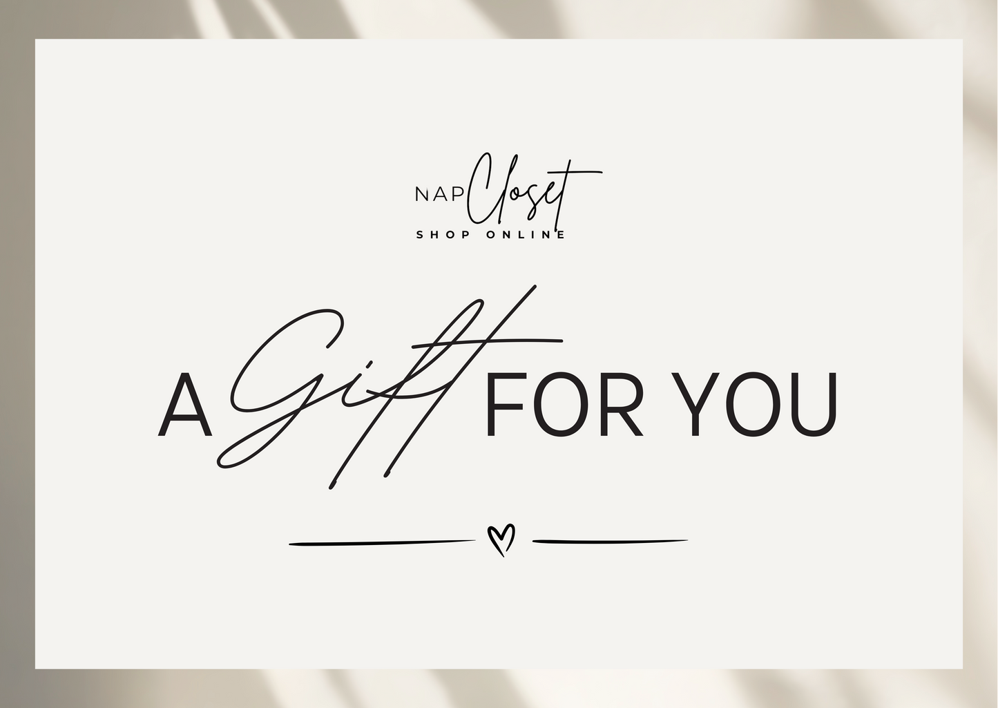 gift card by napcloset