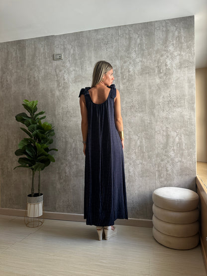 Dress Fiocco Gessato