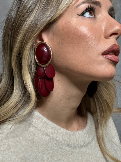 Earrings Bordeaux