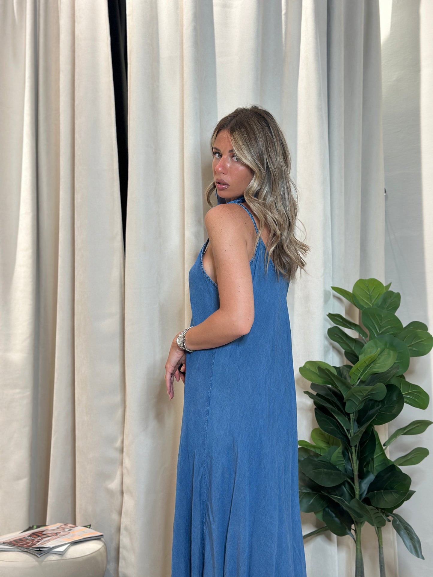 long dress denim