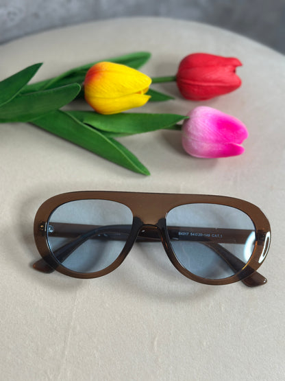 Sunglasses Brown lente Azzurra